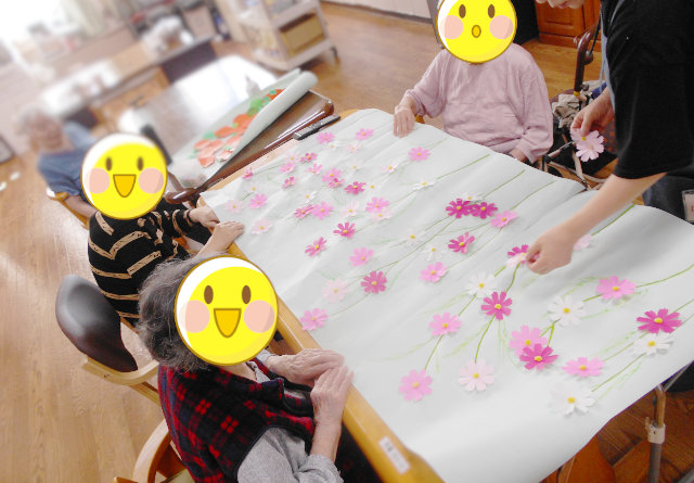 介護施設の壁面飾り秋。簡単です。